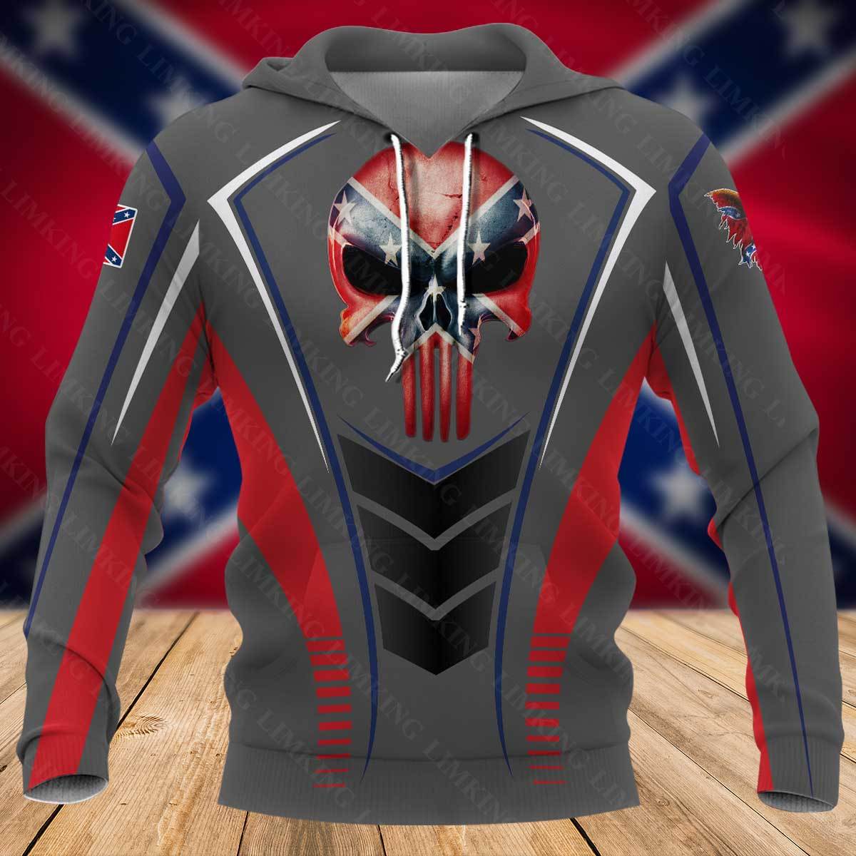 Redneck Punisher Skull 3d hoodie front