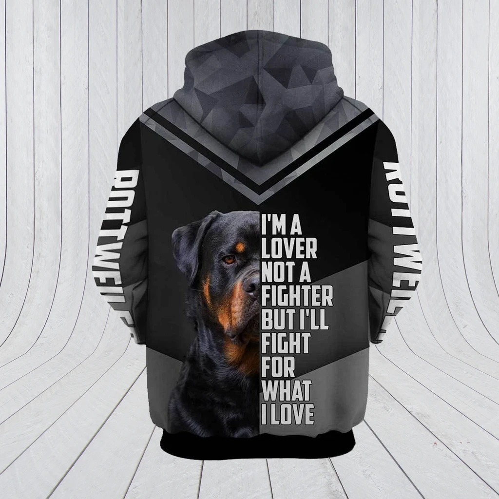 Rottweiler 3d full printing hoodie2