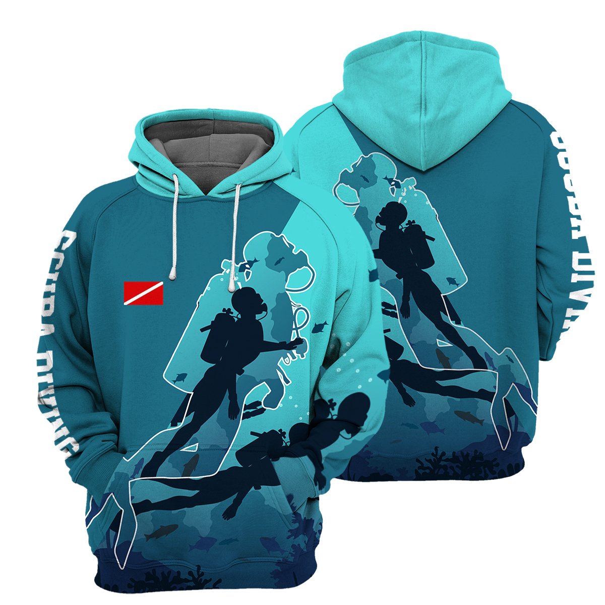 Scuba Diving 3D All Over Printed hoodie, t-shirt and zip hoodie