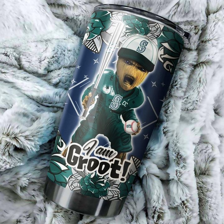 I’m groot seattle mariners all over printed steel tumbler – maria