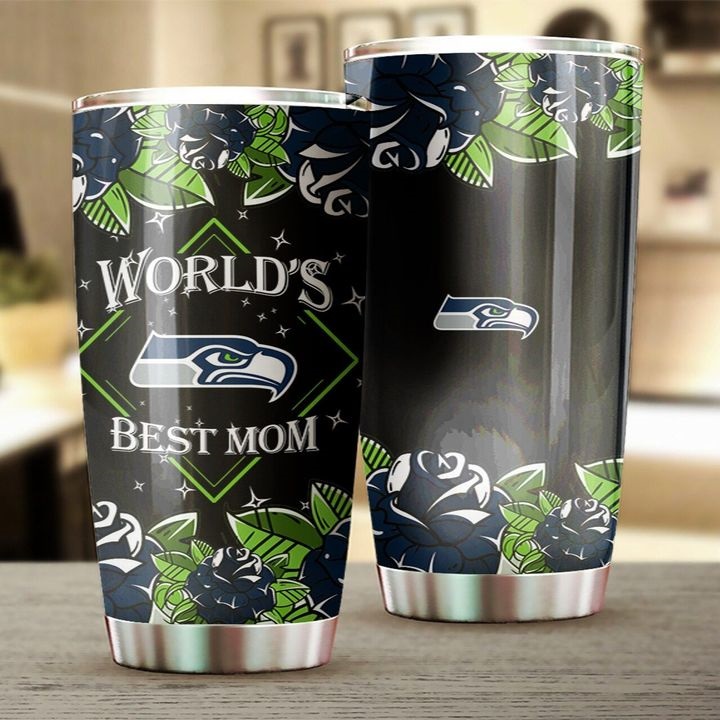 Seattle seahawks world’s best mom all over printed steel tumbler – maria