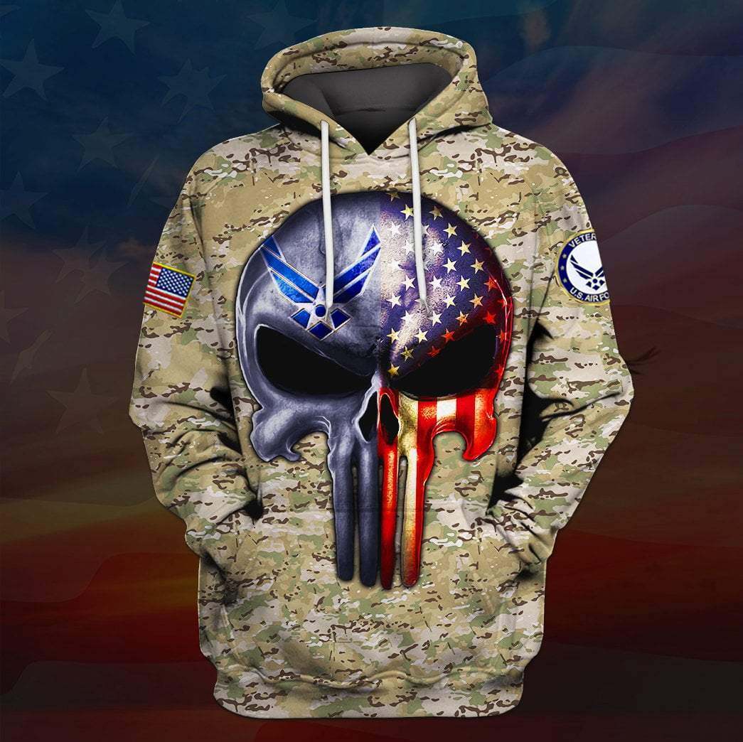 Skull the united states air force full printing shirt – maria