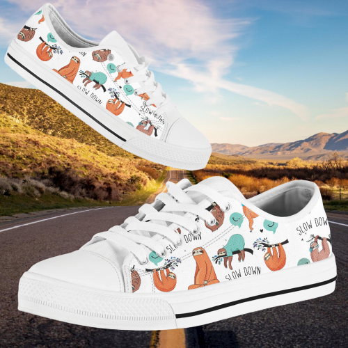 Sloth slow down low top shoes – LIMITED EDITION