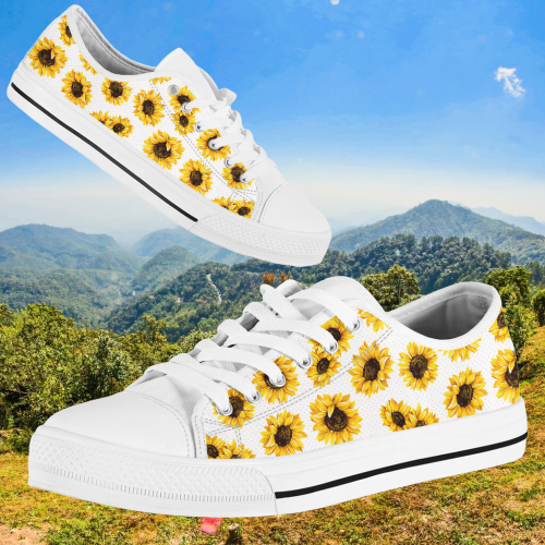 Sunfower bloom low top shoes