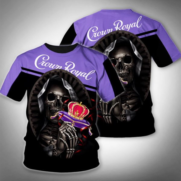 Death Skull Hug Crown Royal 3D shirt – maria