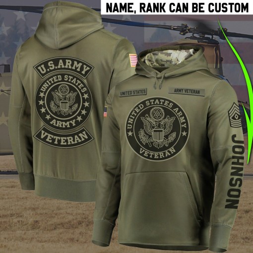 Custom Name US Army Veteran 3D hoodie – Hothot 070320