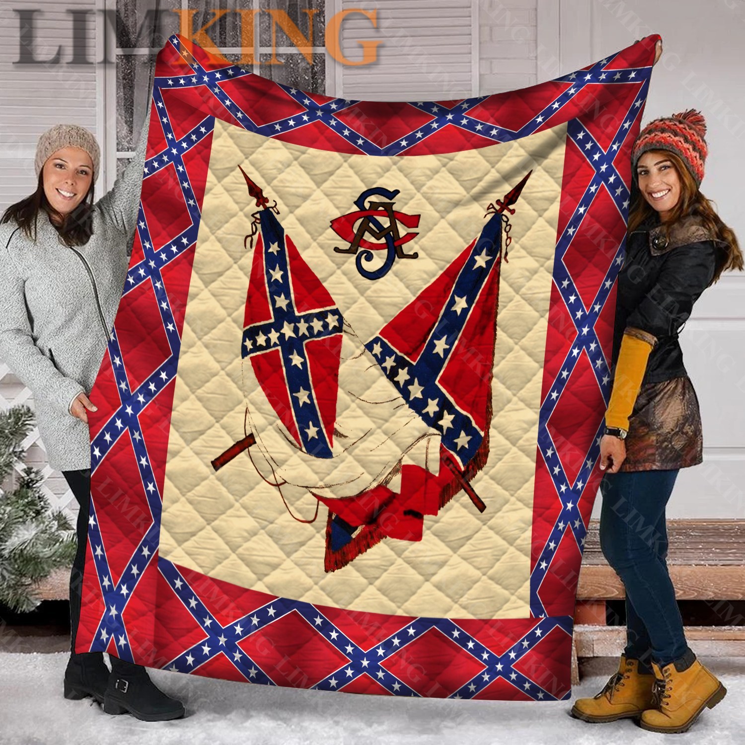 The Southern United States Confederate Flag Quilt 3
