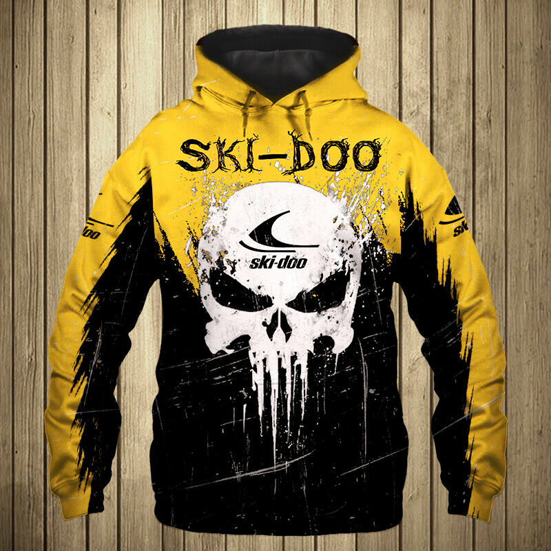 The skull ski-doo brp logo full printing shirt – maria