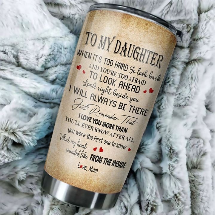 To My Daughter Lion Steel Tumbler1