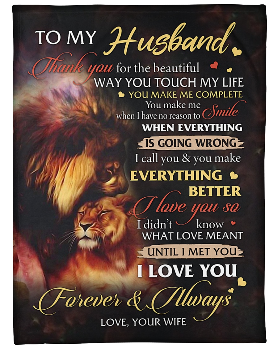 To My Husband Lion Wife Blanket