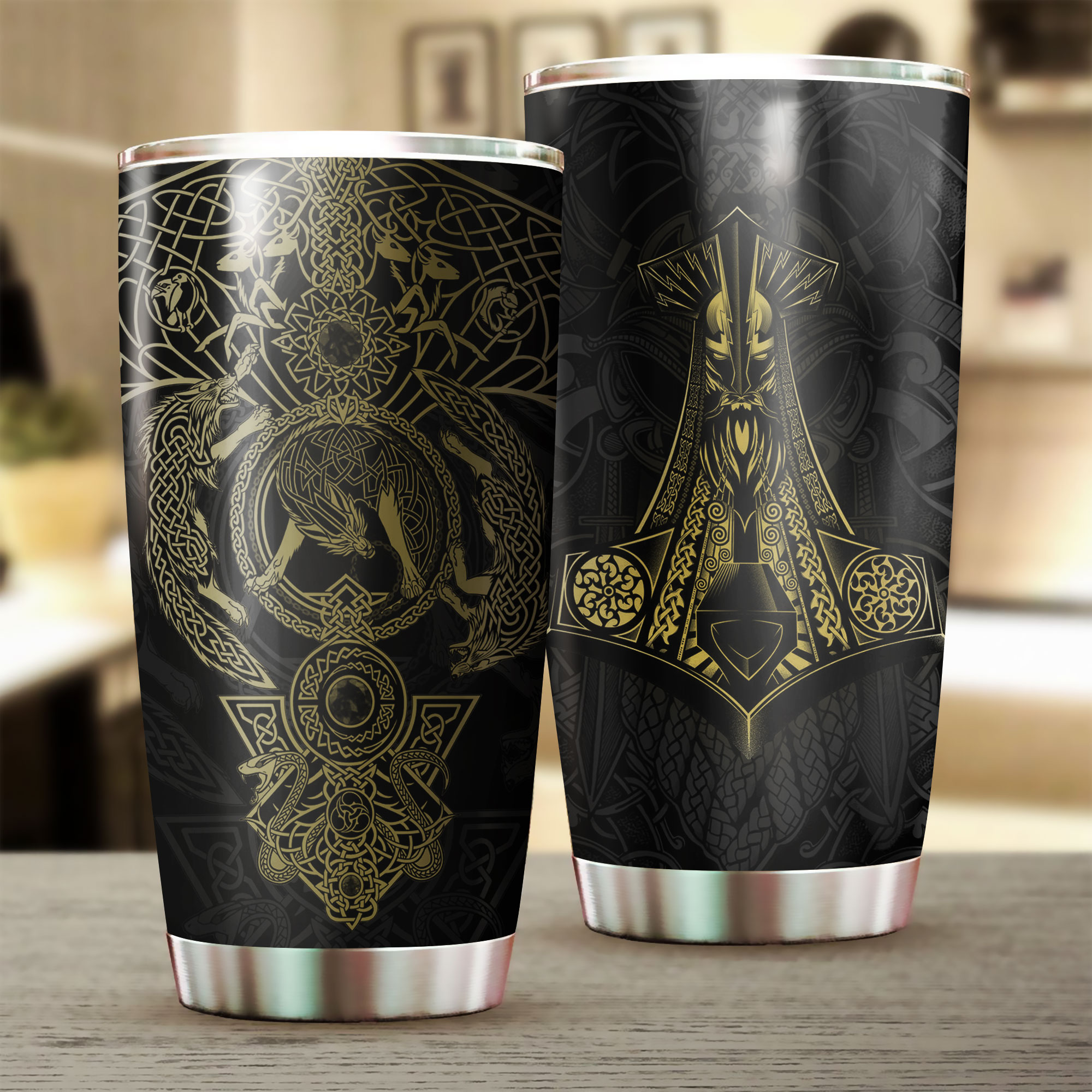 Vikings Tattoo Stainless Steel Tumbler – Teasearch3D 090320