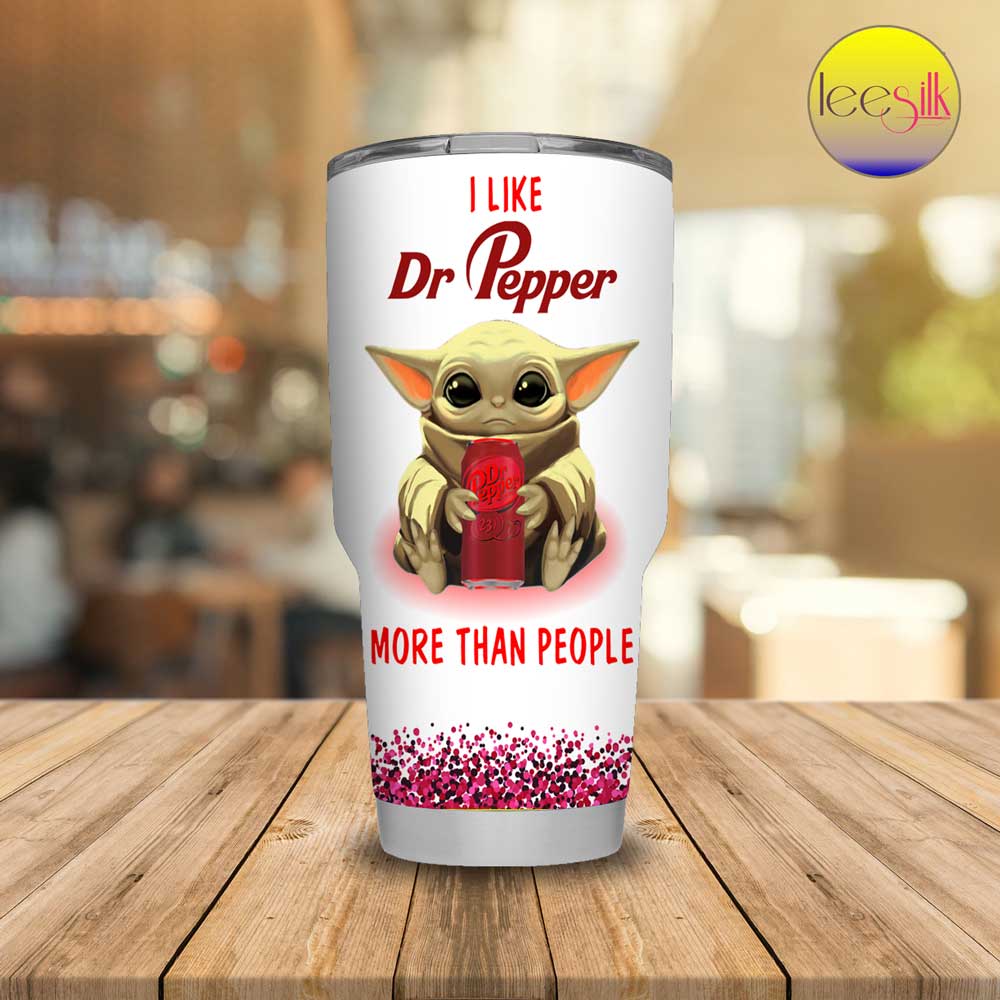 Yoda I like Dr Pepper more than people Tumbler – Hothot 190520