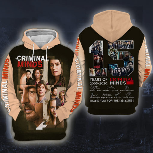 Criminal Minds 15th Anniversary 3D All Over Printed hoodie – Saleoff 13032016