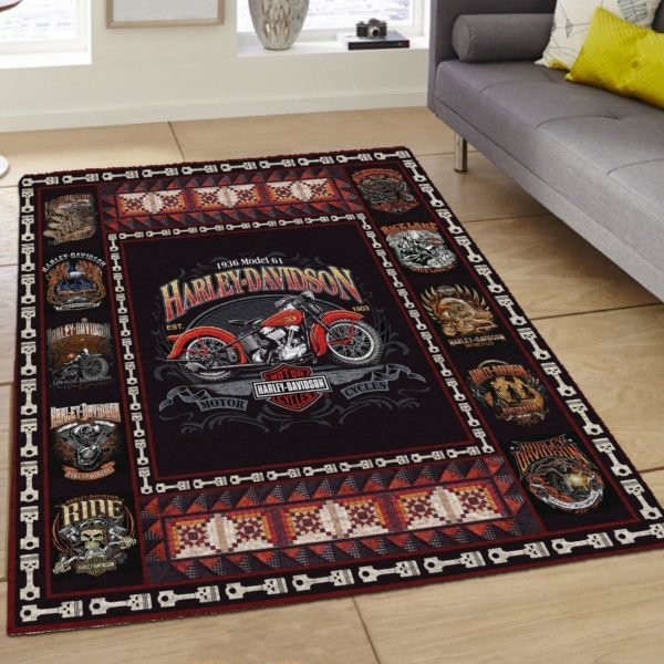 motorcycle all over printed rug – maria