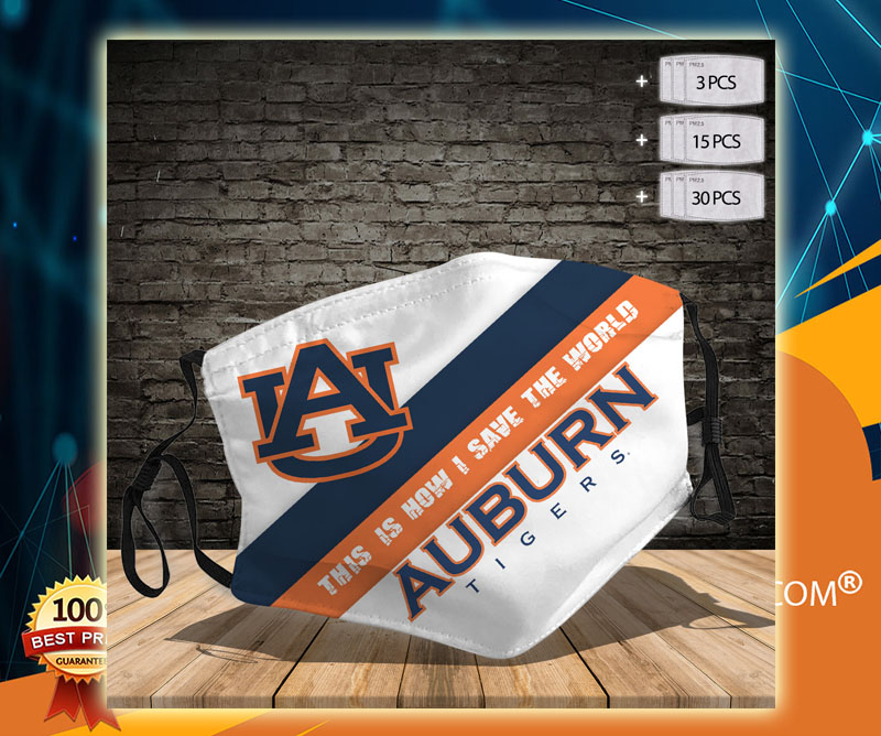 Auburn Tigers this is how I save the world Face Mask- BBS