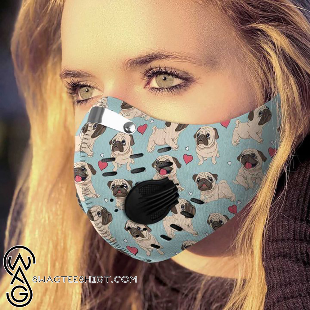 50 shades of pug filter activated carbon face mask
