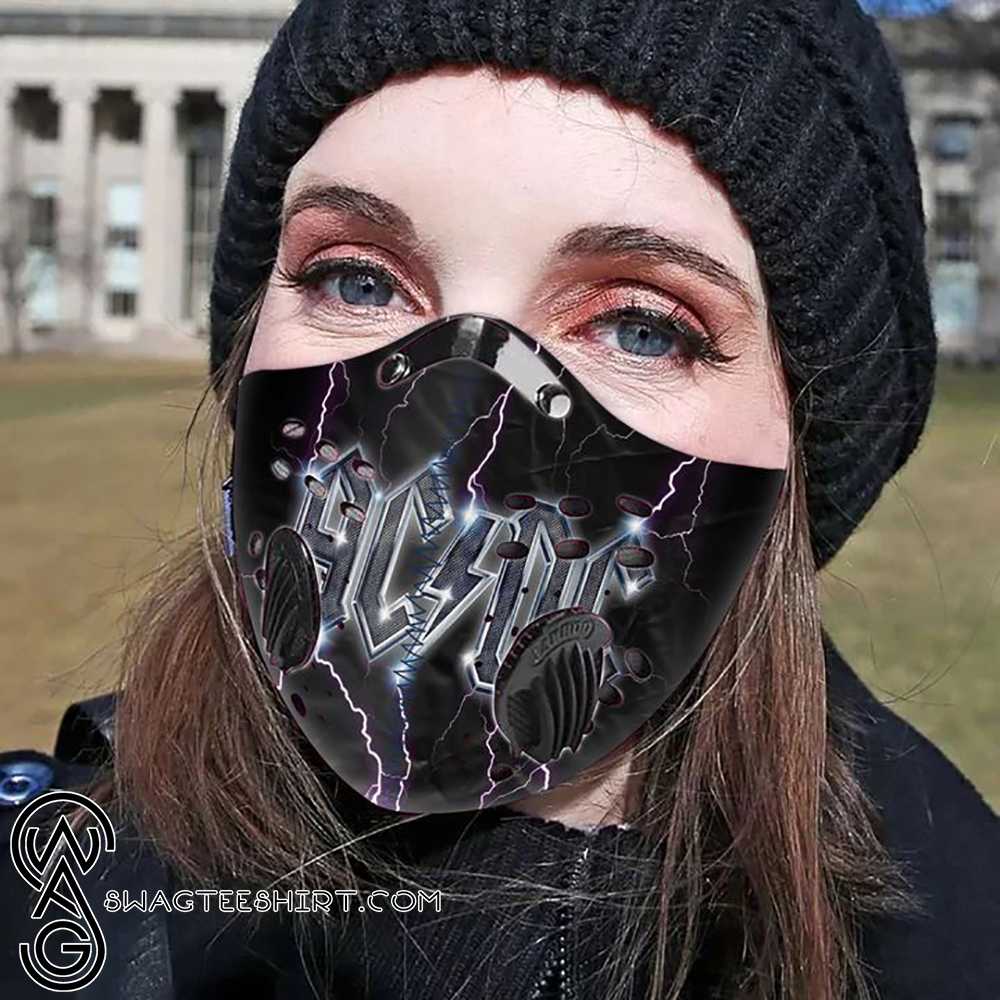 ACDC rock band filter activated carbon pm 2,5 face mask