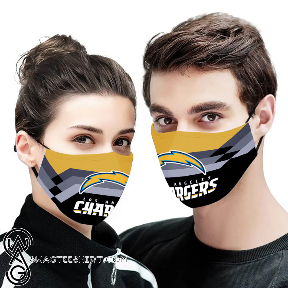 Angeles chargers full printing face mask