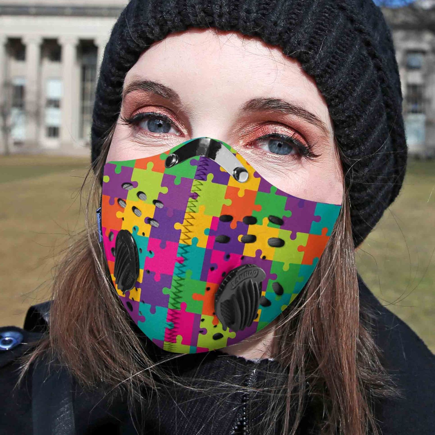 Autism awareness filter carbon pm 2.5 face mask