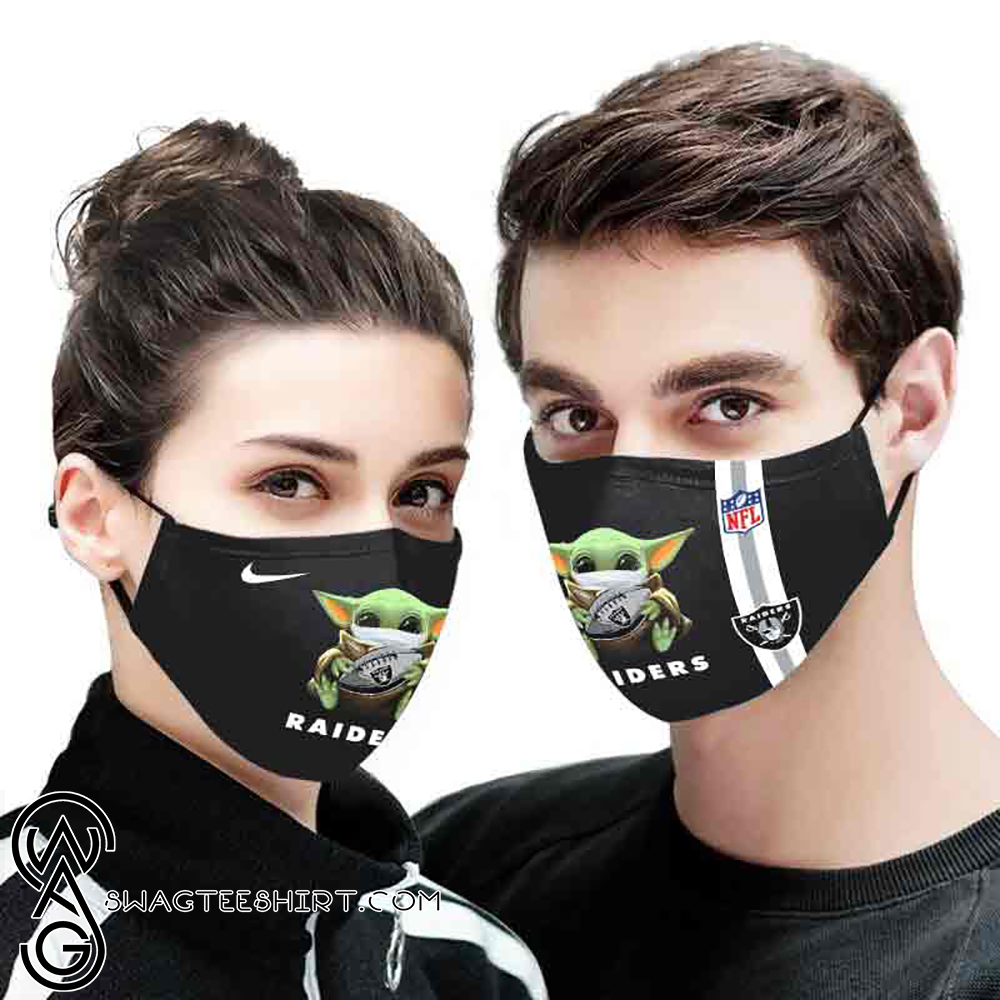 Baby yoda las vegas raiders full printing face mask
