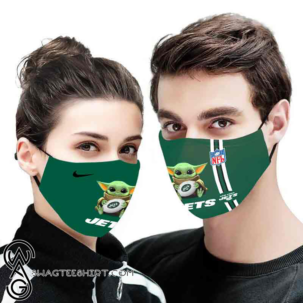 Baby yoda new york jets full printing face mask