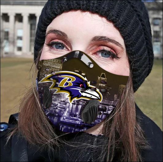 Baltimore Ravens filter activated carbon face mask