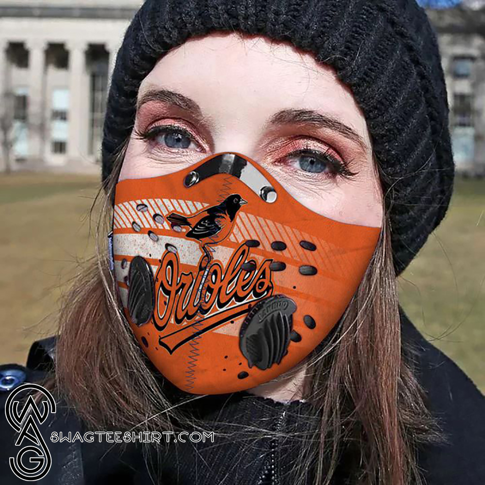 Baltimore orioles filter activated carbon face mask