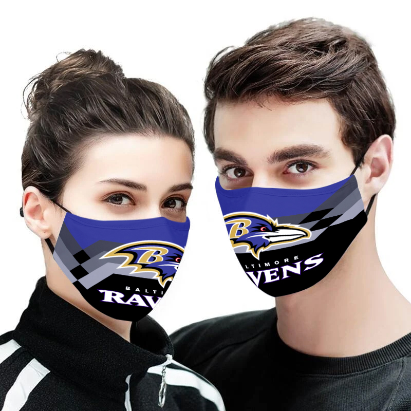Baltimore ravens face mask