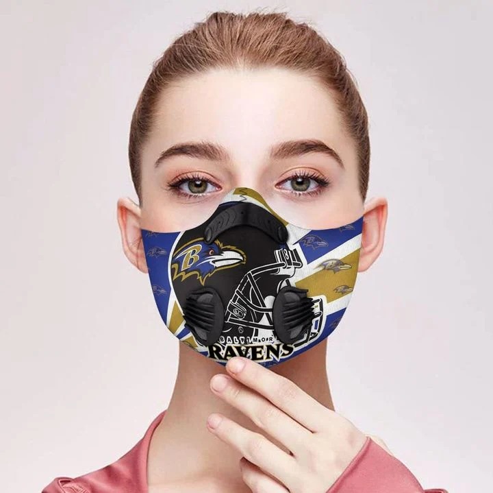 Baltimore ravens filter face mask
