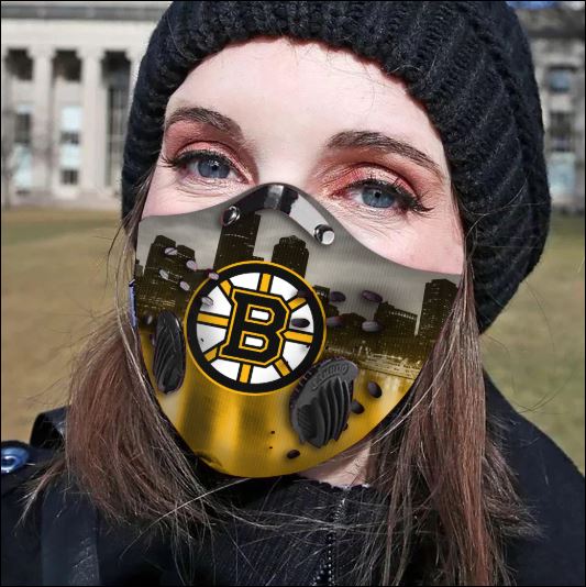 Boston Bruins filter activated carbon face mask