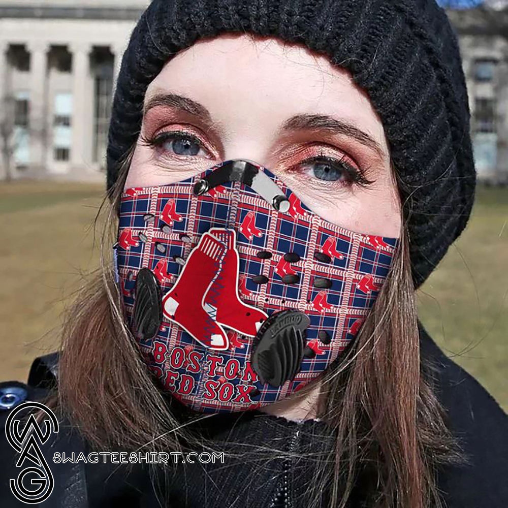 Boston red sox filter activated carbon face mask