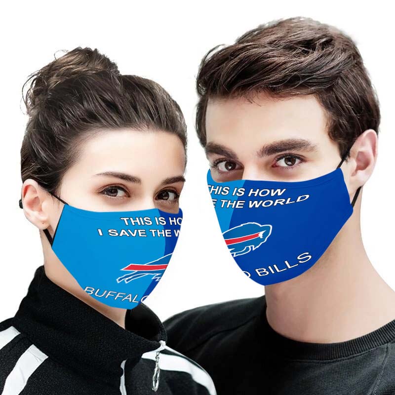 Buffalo Bills this is how i save the world face mask - detail