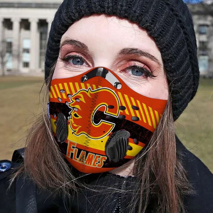 Calgary flames filter face mask - Pic 2