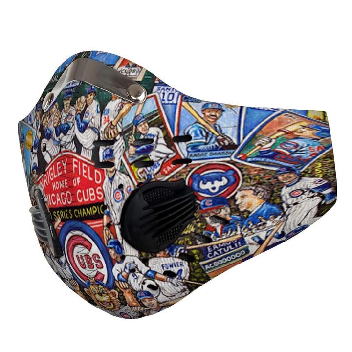 Chicago cubs tribute art filter face mask