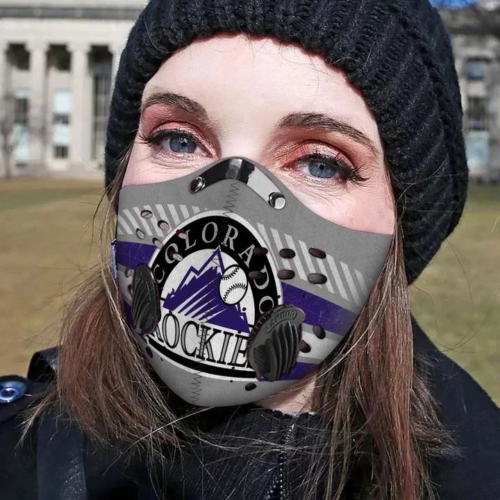 Colorado rockies filter face mask