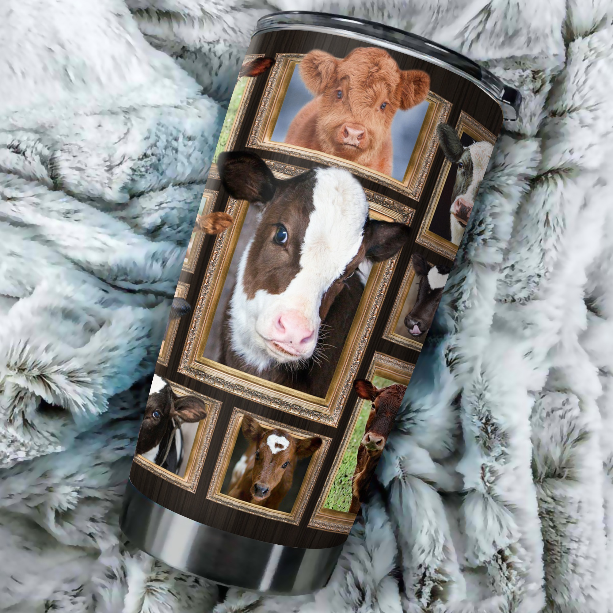 Cow heifer all over printed tumbler 2