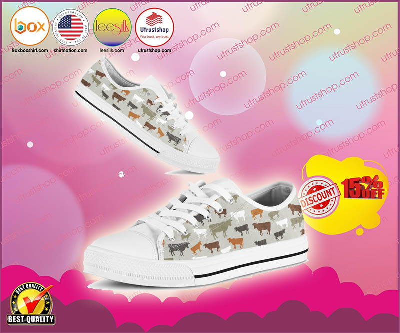 Cow low top shoes 1