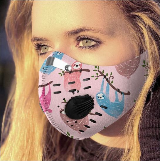 Cute sloth filter activated carbon Pm 2.5 Fm face mask – dnstyles
