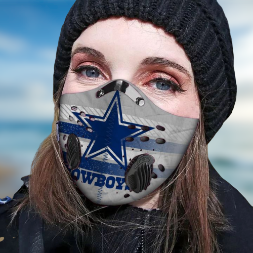 Dallas Cowboy filter face mask