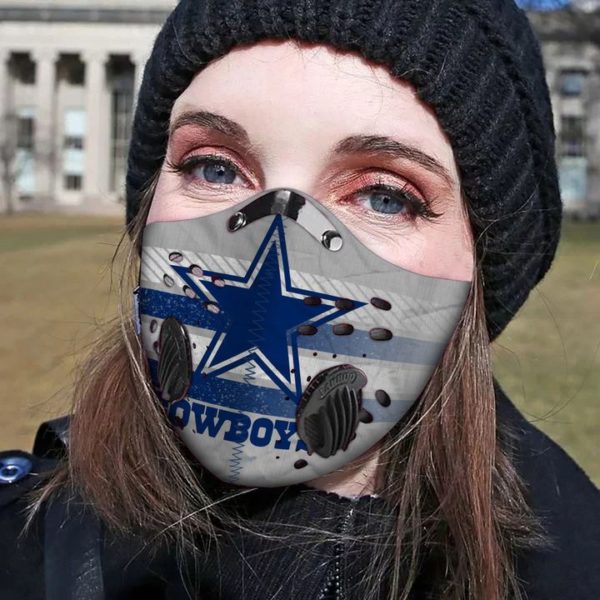 Dallas cowboys football filter activated carbon pm 2.5 face mask – maria