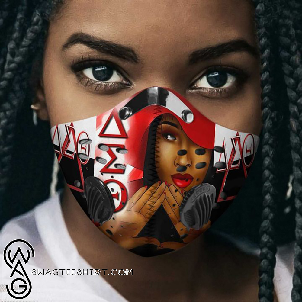 Delta sigma theta sorority filter activated carbon face mask