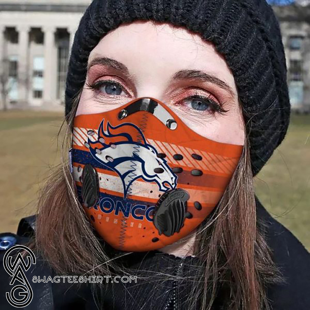 Denver broncos football skull carbon pm 2,5 face mask