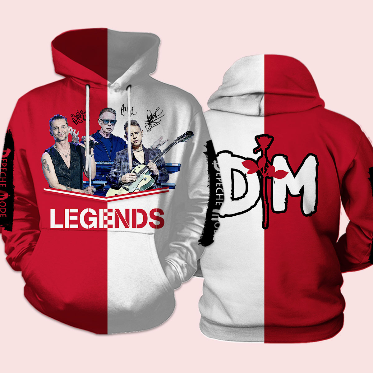 Depeche mode legends full over print hoodie