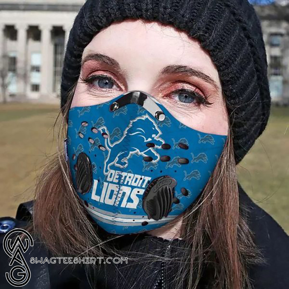 Detroit lions football skull carbon pm 2,5 face mask