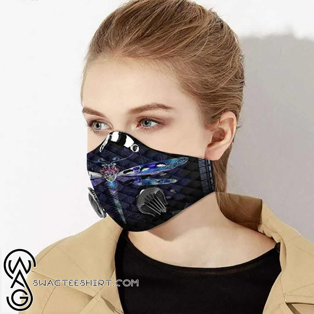 Dragonfly filter activated carbon pm 2,5 face mask