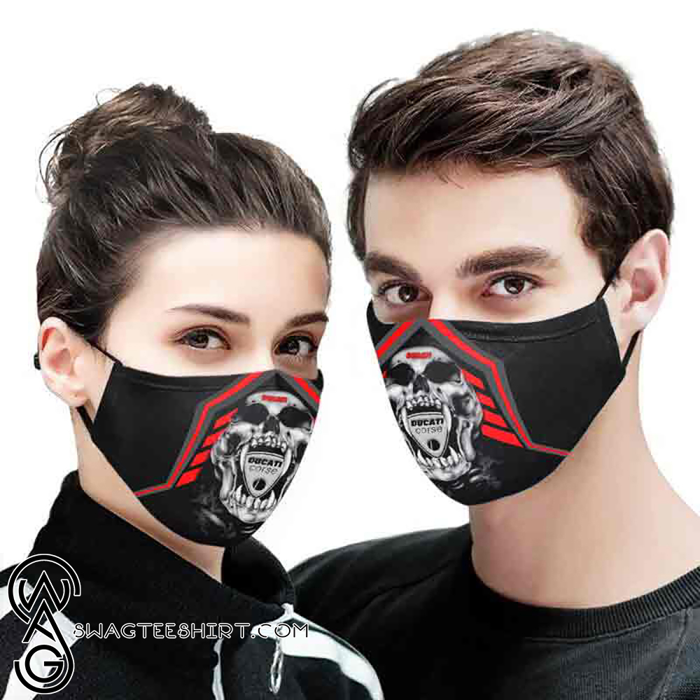 Ducati death skull full printing face mask