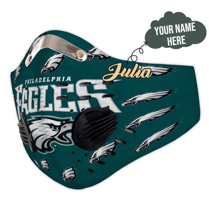 Eagles personalize custom name filter face mask