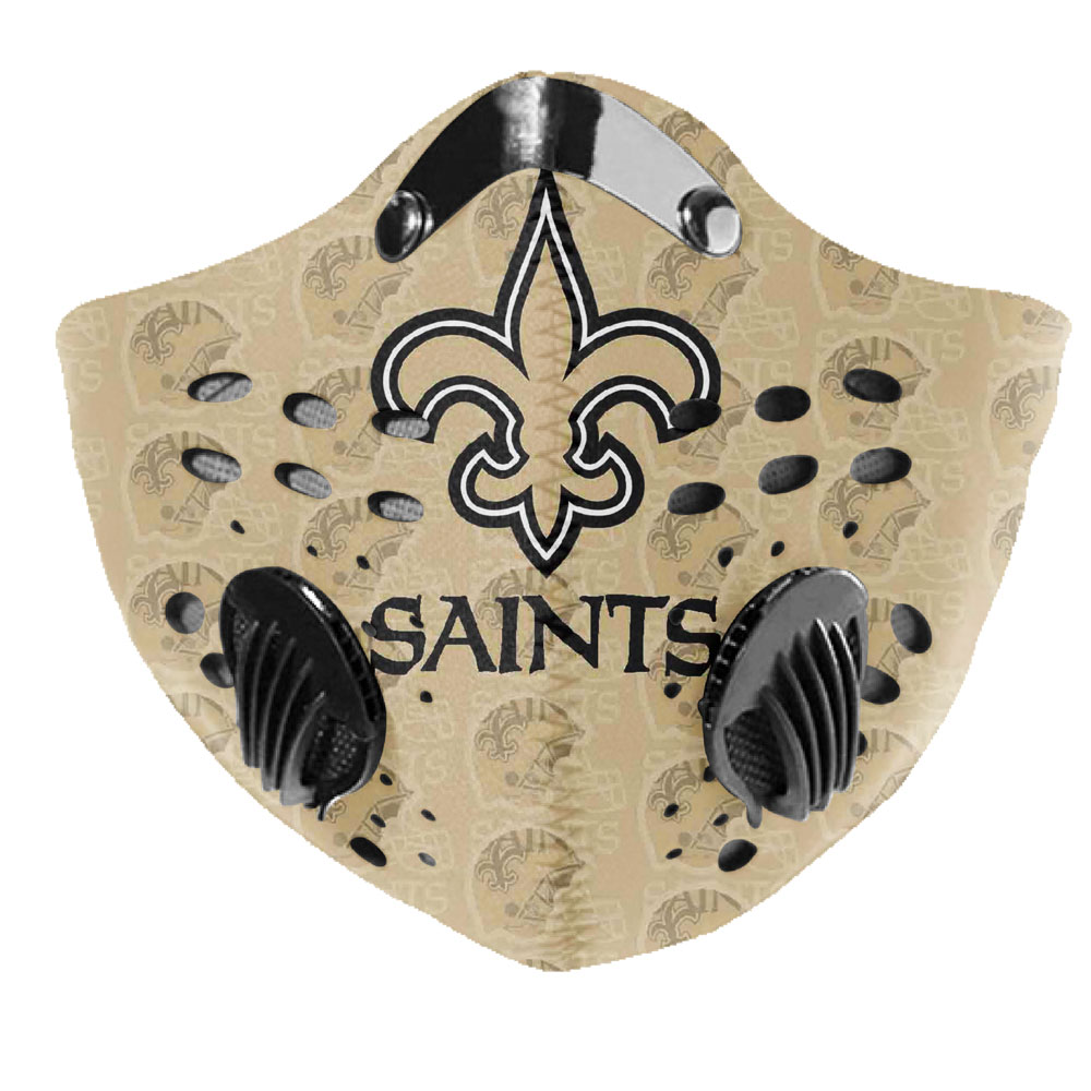Filter Face Mask New Orleans Saints-yellow