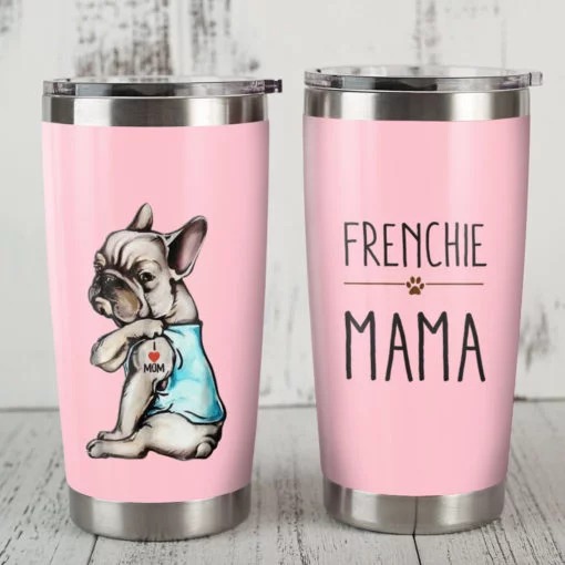 French Bulldog Frenchie Mama Steel Tumbler – maria