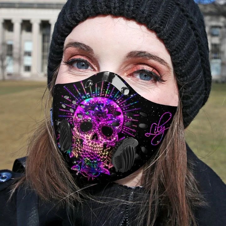Galaxy Skull Personalized Custom Name Filter Activated Carbon Pm 2.5 Fm Face Mask – Saleoff 110420